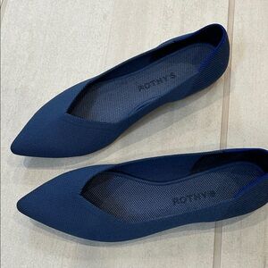 Rothy's Deep Blue Pointed Flats